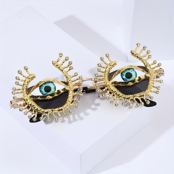 Women\'s Rhinestone Sunglasses UV400 Glitter Party Festival Fashion Accessories main image 4